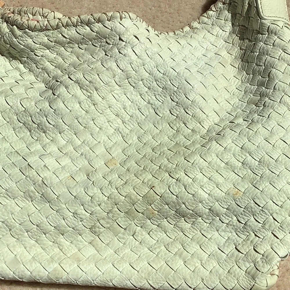 Fossil genuine leather handbag, cream, hobo